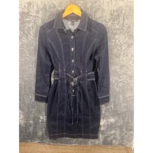 WHBM Stretch Denim Shirt Dress Women’s size 4 White House Black Market